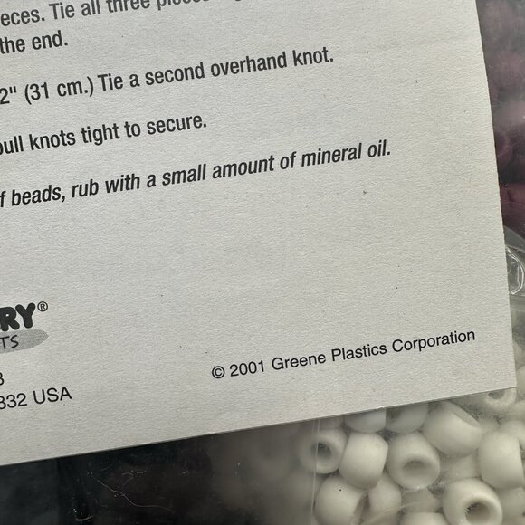 The Beadery Peppermint Santa Beaded Banner Kit 9.75 x 14.75” Folk Art Santa Vtg - Picture 8 of 9